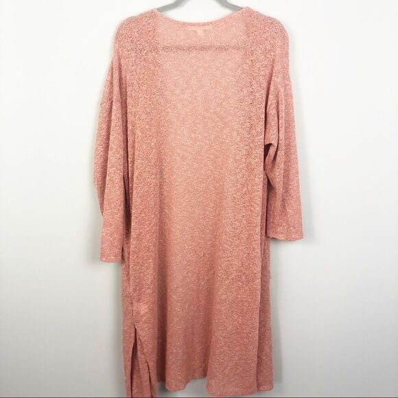 PAINTED THREADS | Peach Duster Open Front Lightweight Cardigan Women’s Size M - Picture 7 of 8